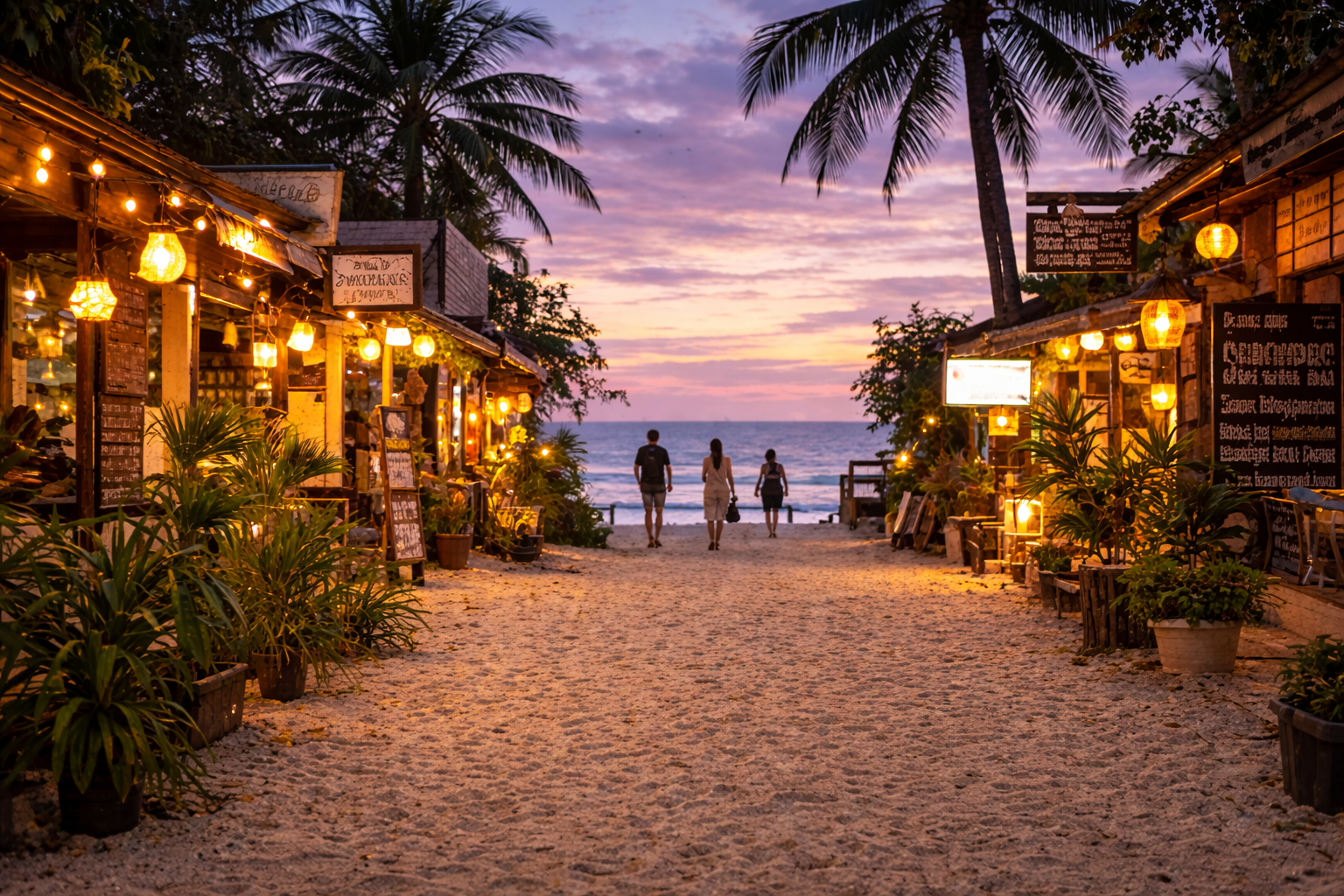 Beach town evening vibe Phuket